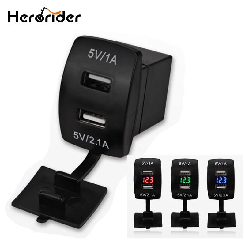 Herorider Водонепроницаемый двойной USB разъем Автомобиль Мотоцикл прикуриватель