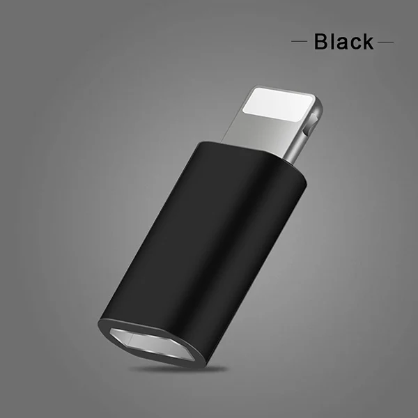 ACCEZZ OTG конвертер Micro USB для освещения для Apple адаптеры для iphone 6 7X8 6s Plus для ipad Air мини зарядное устройство адаптер данных - Цвет: Черный