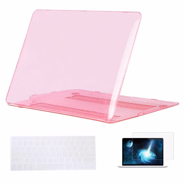 Mosiso ноутбук матовая поверхность пластиковый корпус чехол для Macbook Air 13 A1369 A1466 чехол для ноутбука+ силиконовая крышка для клавиатуры+ Защитная пленка для экрана - Цвет: Crystal Pink