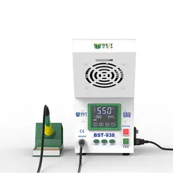 BST-938 антистатические паяльная станция с термостатом светодиодный инструмент для курения свет отрегулировать температура паяльник