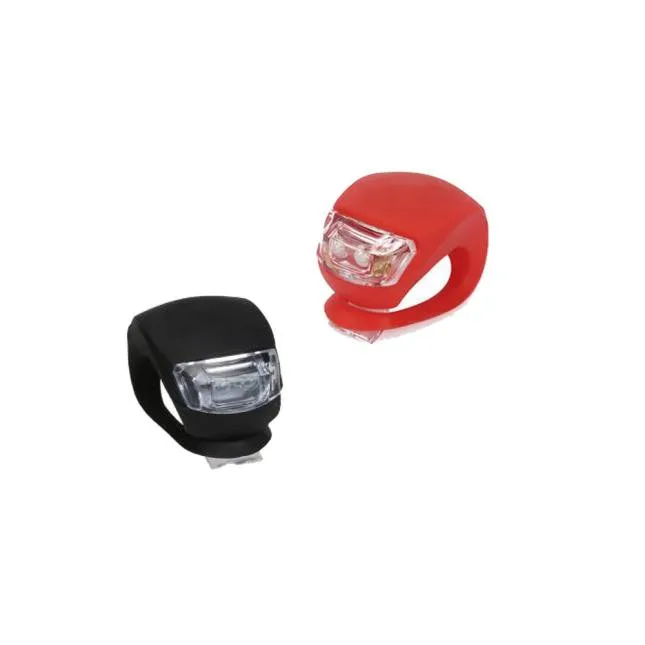 Cheap Bicycle Accessories Bike Flashlight 2PCS LED Bicycle Bike Cycling Silicone Head Front Rear Wheel Safety Light Lamp Headlamp 4