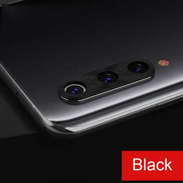 black Камера объектив защитное кольцо для Xiaomi mi 9 8 SE 8SE A2 9T для Red mi Note 8 7 Pro Note7 K20 металлический реальный телефон защитное устройство для объектива чехол - Цвет: black