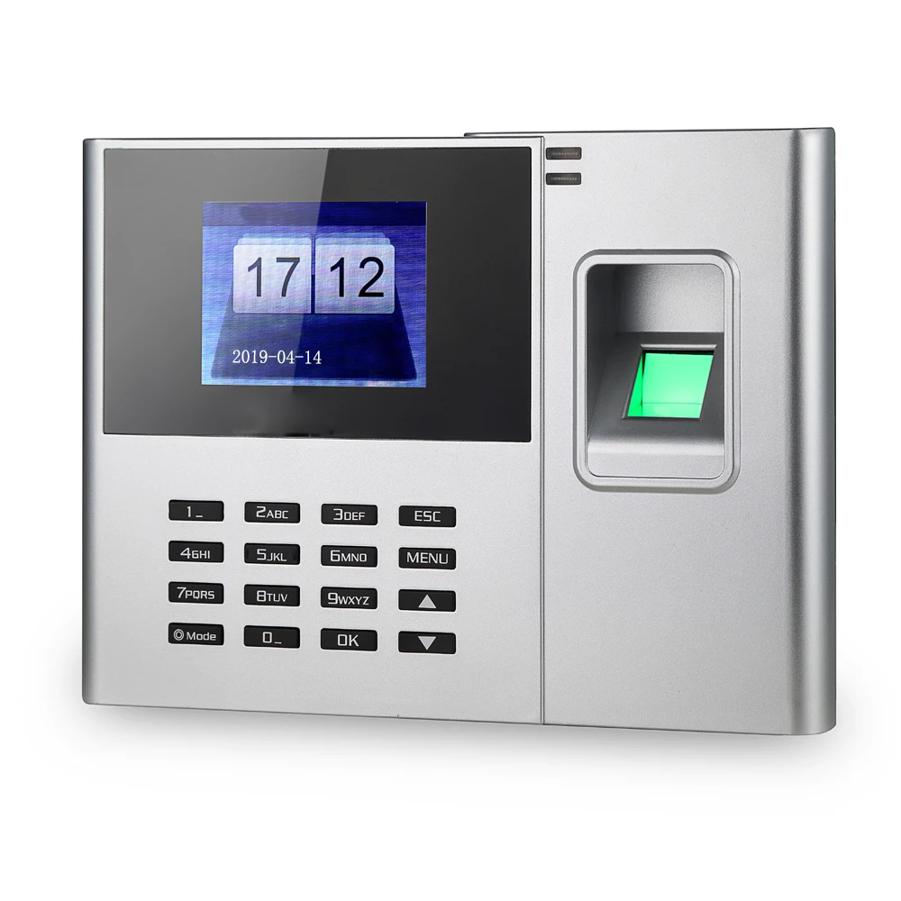 2,8 дюймовый ЖК-экран DC 5 V Время биометрический отпечаток пальца машина для регистрации паролей работник проверка-в рекордер USB Время часы