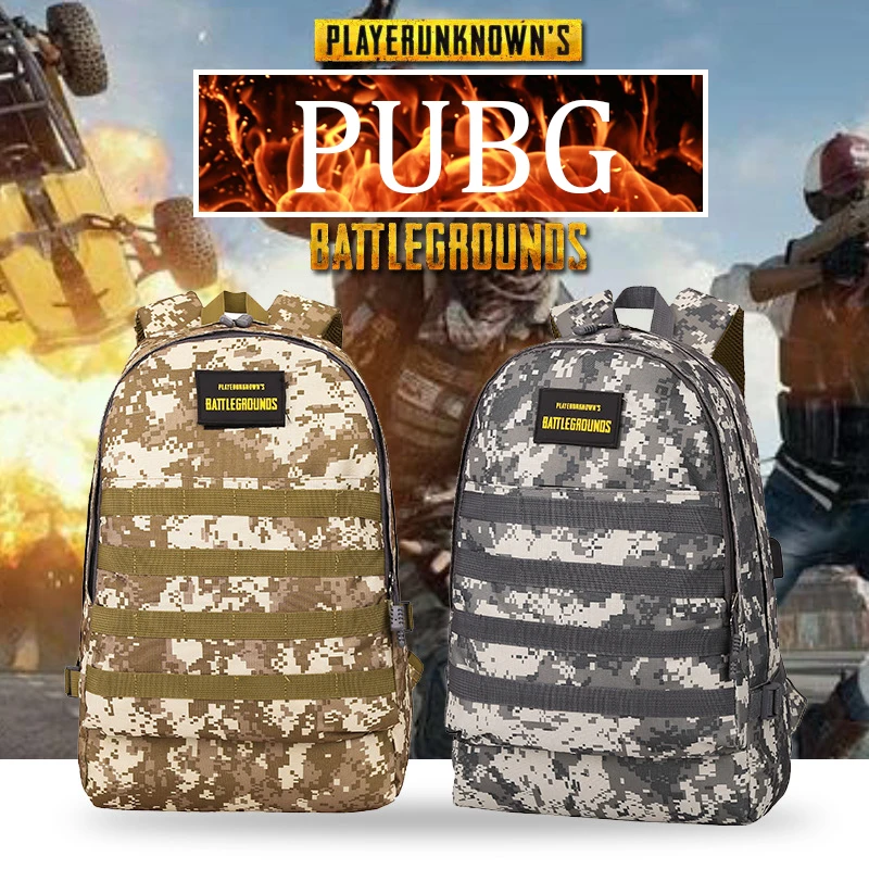 

PUBG Level 3 Backpack Winner Winner Chicken Dinner Playerunknown's Battlegrounds Cosplay Desert Camo Color Travel Backpack