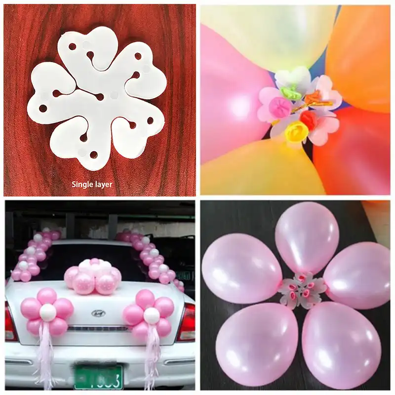 10pcs 6 in 1 Seal Clip Ballons Accessories Plum Flower Clip Sealing Clamp HGyu