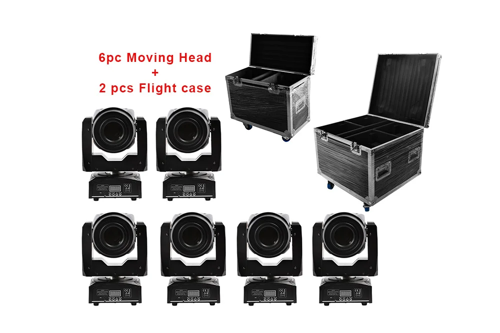 6pcs 60W LED Spot Moving Head Light
