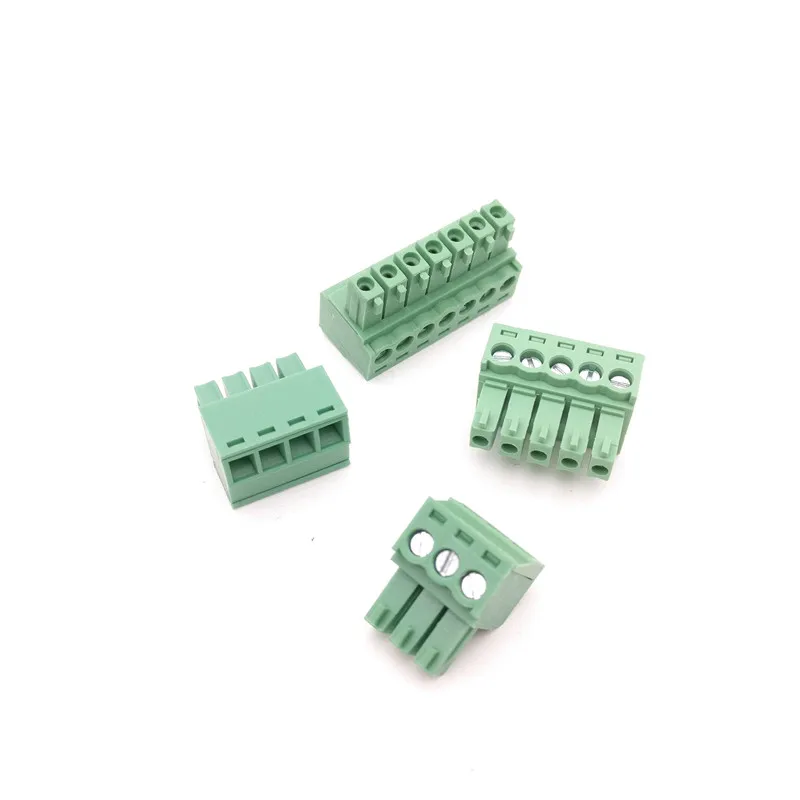 20psc 2P/3P/4P/5P/6P/7P/8P/9P/10P KF2EDGK набор 300V 10A подключаемый клеммный блок разъем 3 81 мм Шаг с