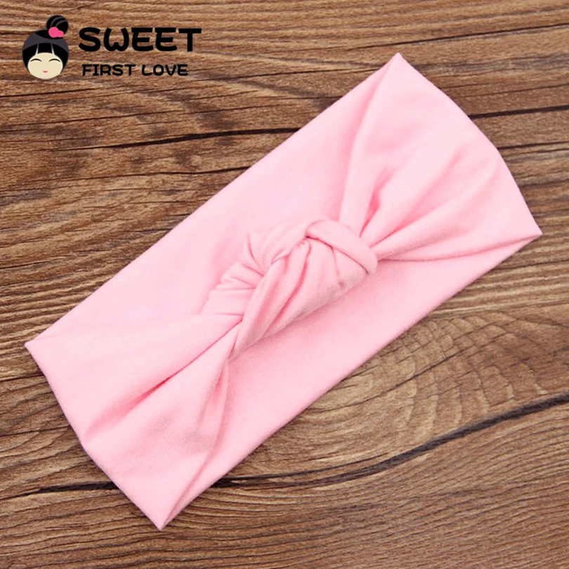 

kid Tie Knot Headband Knitted Cotton Children Girls Hair Band girls Turban Headband Summer Style Headwear bandeau bebe