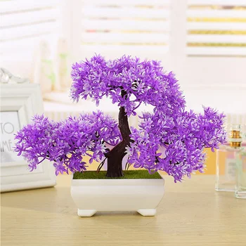 

Artificial Potted Plant 3 Branches Plastic Guest-Greeting Pine W/ Pot Decoration