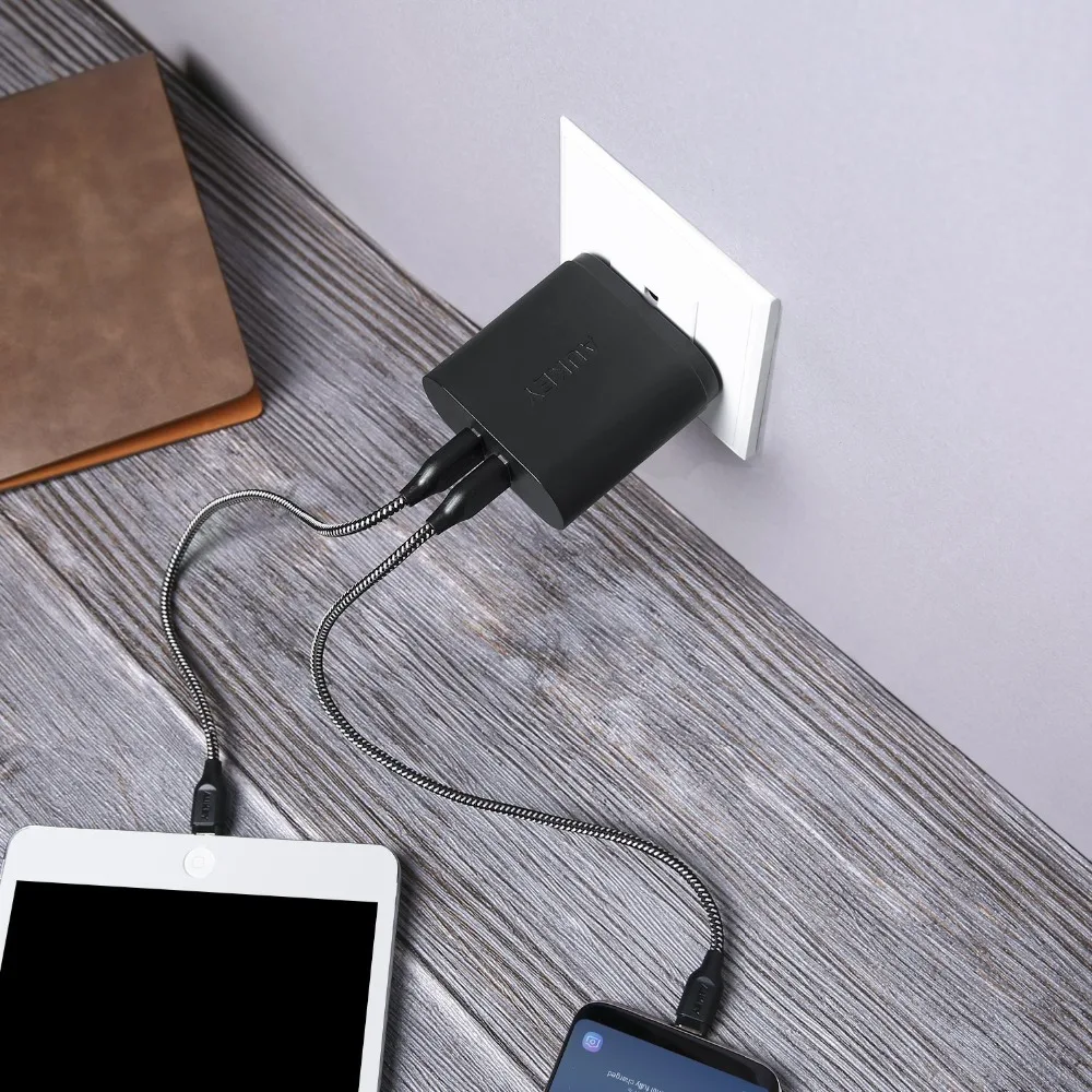 AUKEY USB Зарядное устройство Quick Charge 3 0 QC 39 Вт быстро стены мобильный телефон для Xiaomi