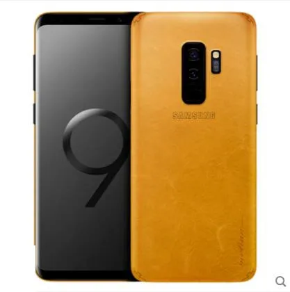 Для Samsung galaxy s9 чехол из натуральной кожи. Наклейка кожи 360 градусов для samsung plus fundas