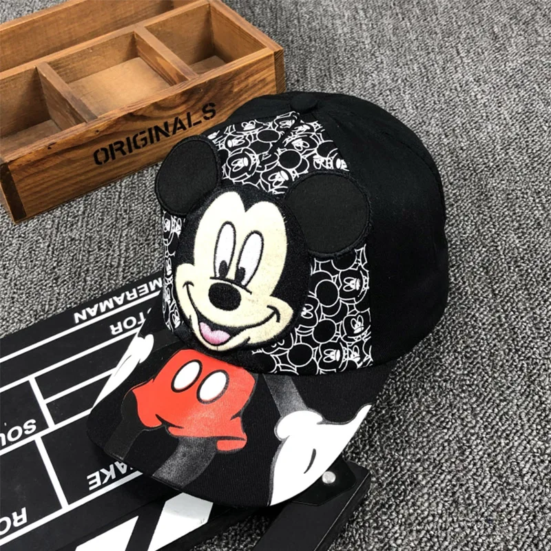 Disney лето с Микки Маусом Мышь Детская Одежда Аксессуары Малыш Кепки Солнце Хип хоп