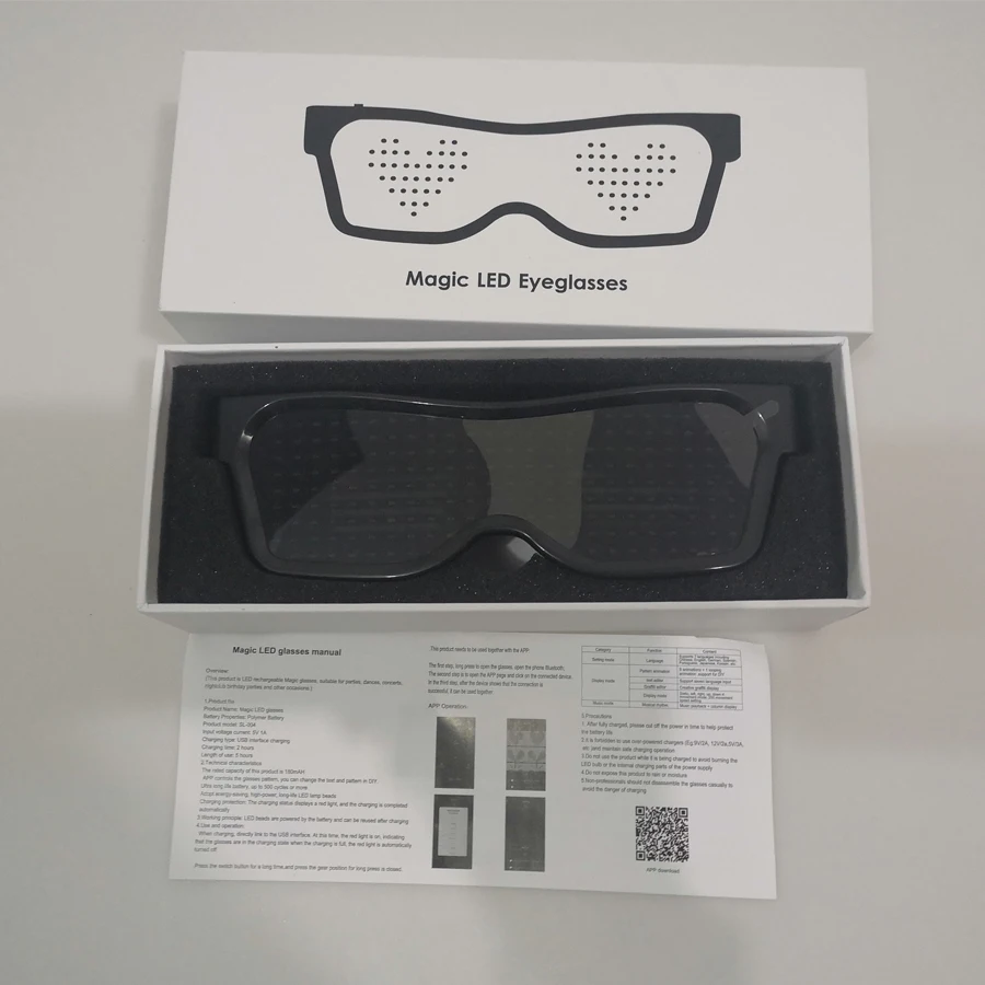 Bluetooth Control LED Glasses –