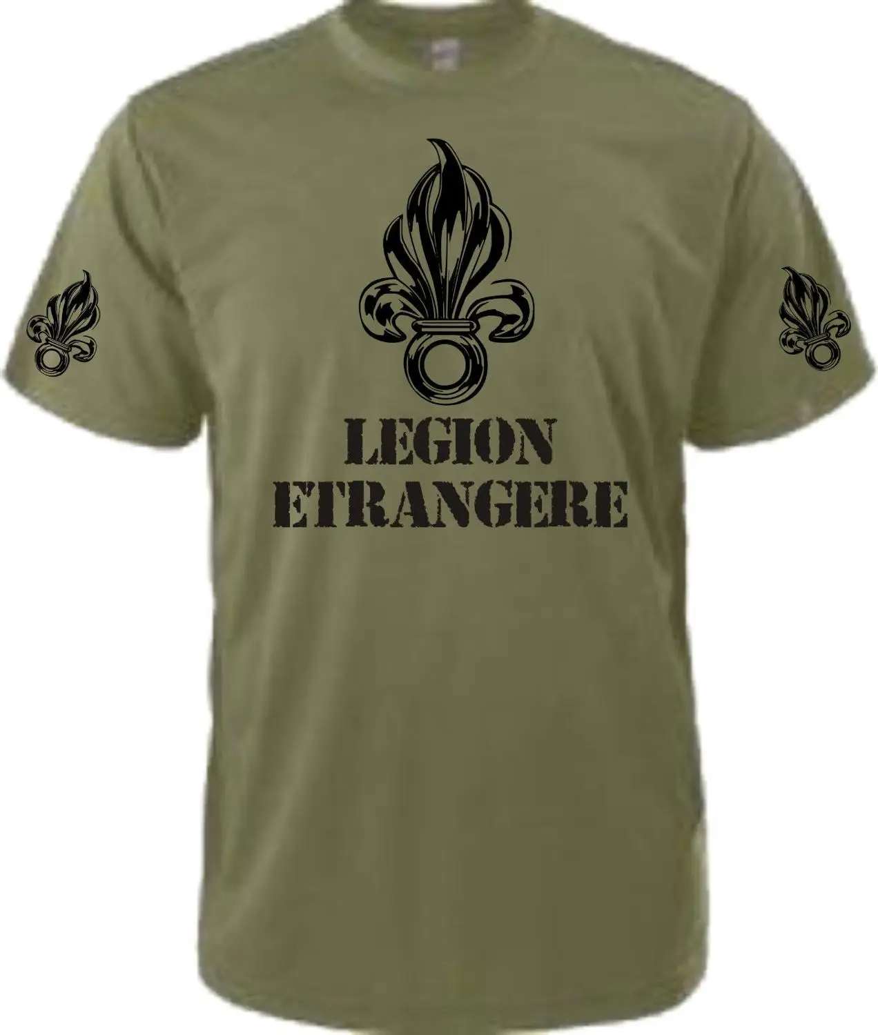 Legion Etrangere Футболка мужская Schwarz Fremdenlegion Granate Legio patria Nostra Повседневная футболка США размер S-3XL - Цвет: army green