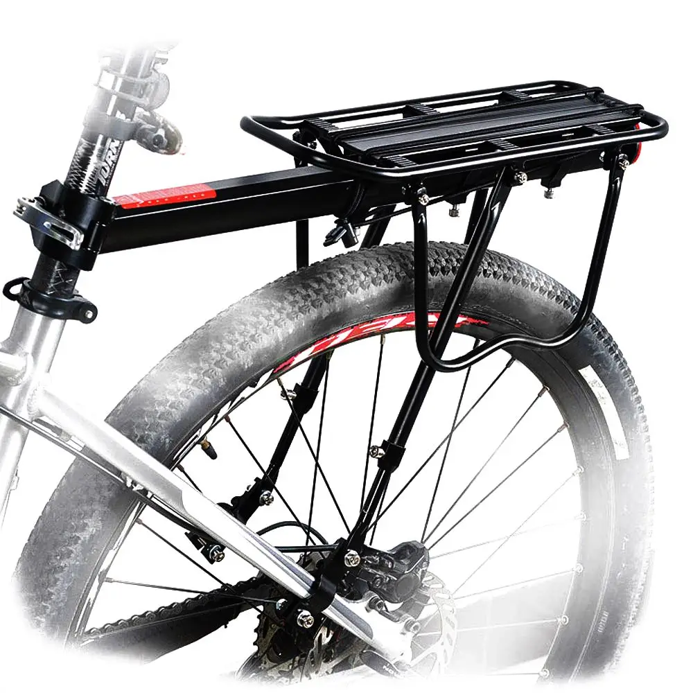 

Bike Rack Bicycle Rear Shelf Quick Release Luggage Carrier Pannier bag holder Seat Post Rear Rack Fender load 25 kg Black
