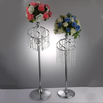 

acrylic flower vase / mental candle holder centerpieces for wedding
