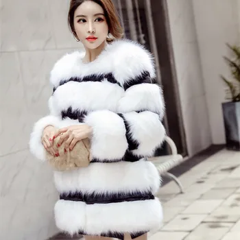 

WSYORE Parka Fashion Faux Fur Jacket Autumn and Winter Long-sleeve Thick Fur Coat Faux Fox Fur Jacket Winter Jacket Women NS701