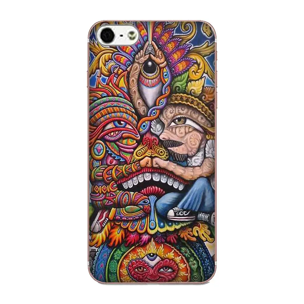 Для Huawei Mate 7 8 9 10 20 P8 P9 P10 P20 P30 Lite Plus Pro 2017 мягкий узор Розовый Dmt Psychedelic Hallucinogen Lsd