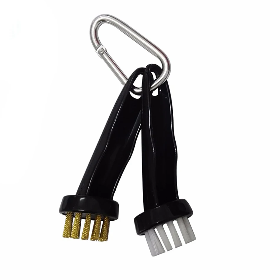 

New 2 sides Brass Wires + Nylon Golf Club Brush Groove Cleaner Kit Putter cleaning bristle cleaner Round Head