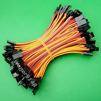 

100 x 10cm Servo Extension Cord Cable Male To Male 22awg wire cable