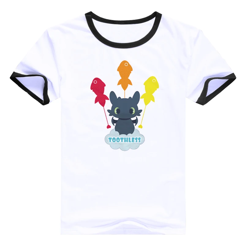 Милые футболки, Как приручить дракона, женская футболка с беззубиным узором, женская одежда, модная футболка с коротким рукавом - Цвет: 2