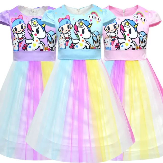 Sleeveless Unicorn Princess Party Dresses