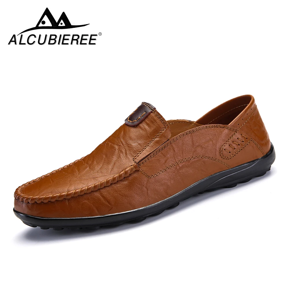 

Mens Brand Men Casual Shoes Leather Slip-on Breather Men Shoes Wear-resistant Comfortable Soft Summer Zapatos Hombre