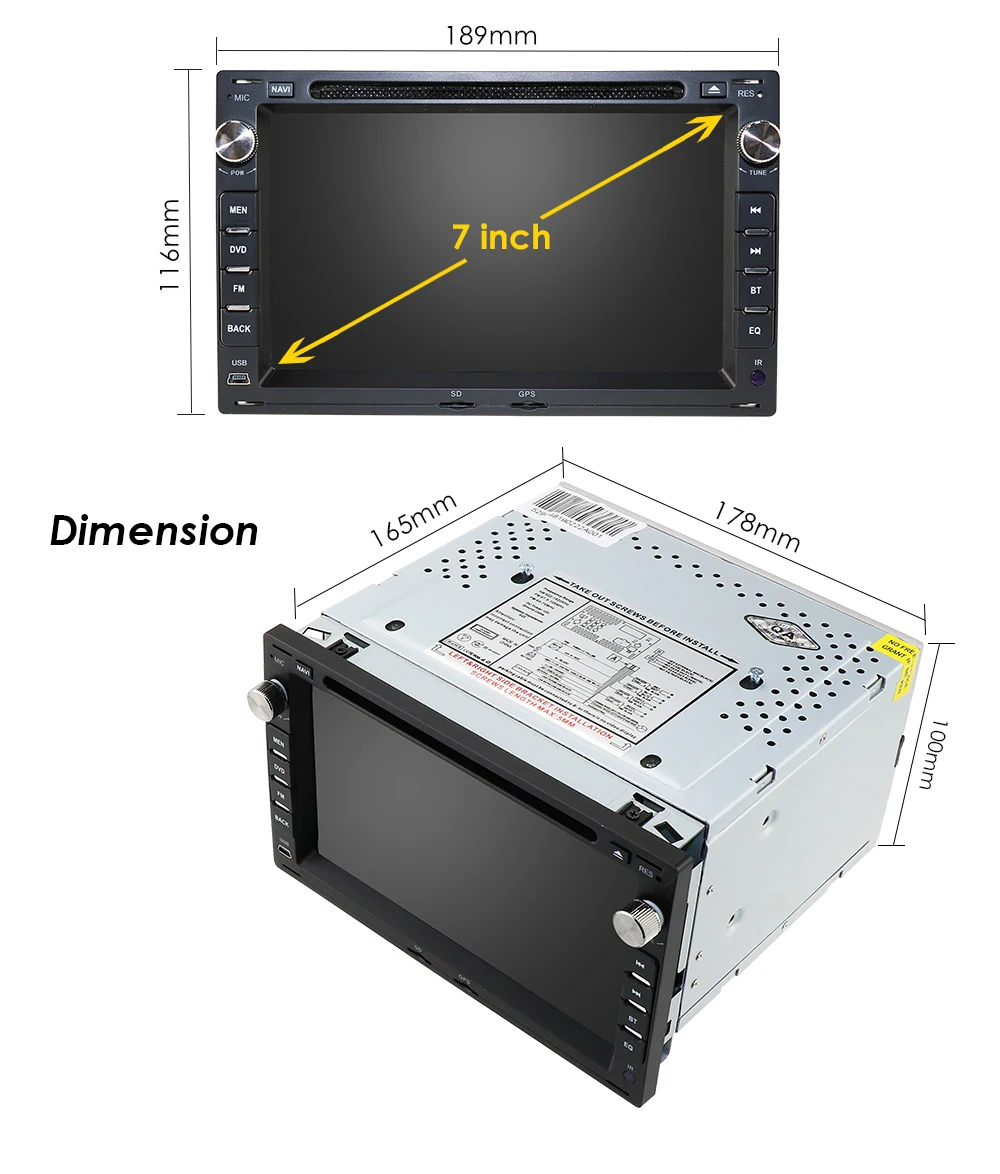 Discount 2 din Car DVD GPS radio stereo player for Old Volkswagen VW golf passat MK3 MK4 MK5 Touran polo seat skoda TRANSPORTER T4 T5 CAM 1
