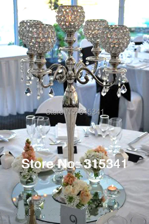 4pcs Lot Free Shipment Candelabra Centerpiece Crystal Candle
