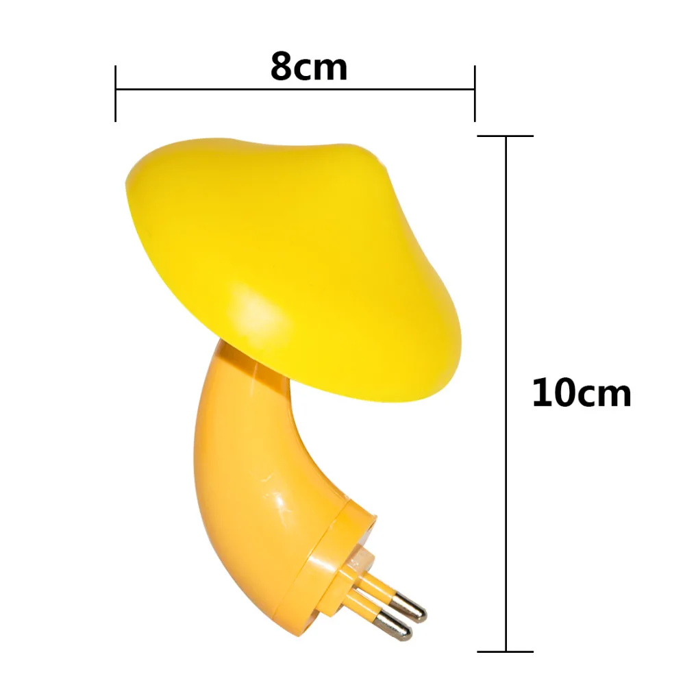 Теплый светодиодный светильник в виде гриба с вилкой европейского стандарта, светильник для декора комнаты, настенный светильник с датчиком управления, украшение для дома и спальни