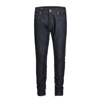 

2018 Black Icon Men Jeans Slim Fit Hi Street Design Fashion Ankle Zipper Jeans For Men Denim Trousers