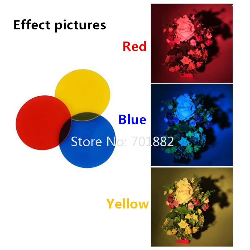 SN-21 Glass Color Filter Kits Red Blue Yellow For NICEFOTO Conical Snoot SN-08 SN-11 SN-07 (4)