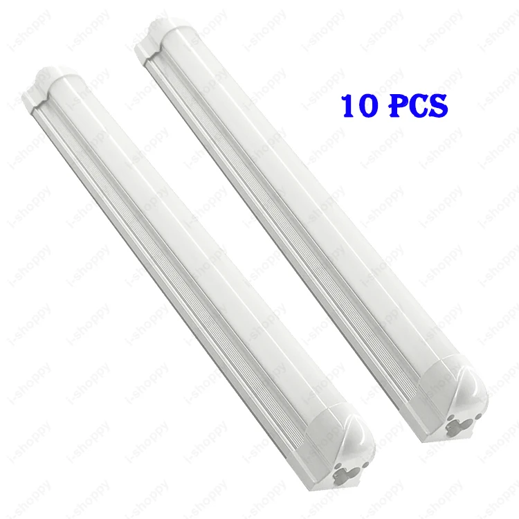 

10Pcs 20W LED Integrated Light Tube 108leds T8 Lamp Bar 2FT/60cm SMD 2835 Wholesale Clear/Milky White cover