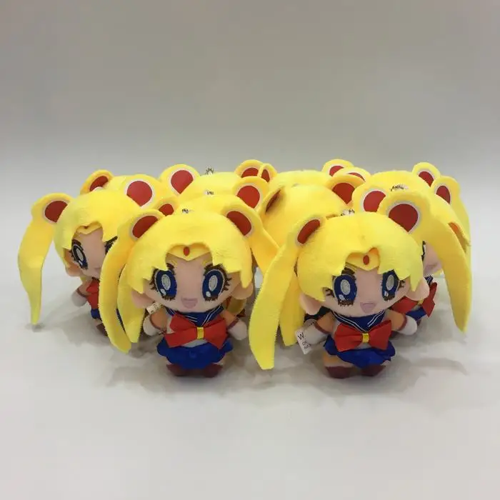 

10pcs/lot Anime Sailor moon Tsukino Usagi Plush pendant toy Soft Stuffed dolls Gift