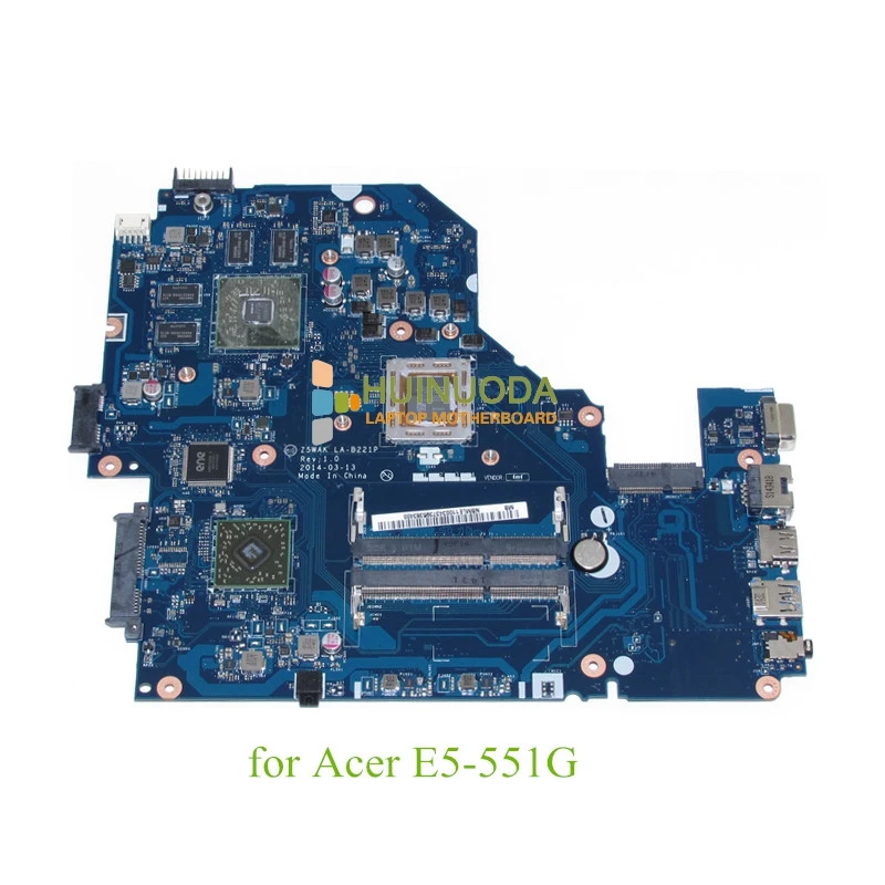 

Laptop Motherboard For acer aspire E5-551G mainboard Z5WAK LA-B221P REV 1.0 NBMLE11003 NB.MLE11.003