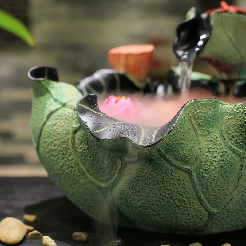 Творческий Waterscape маленький аквариум увлажнитель воздуха для офиса Lucky Feng Shui вращающийся фонтан desktop открытие украшения подарок