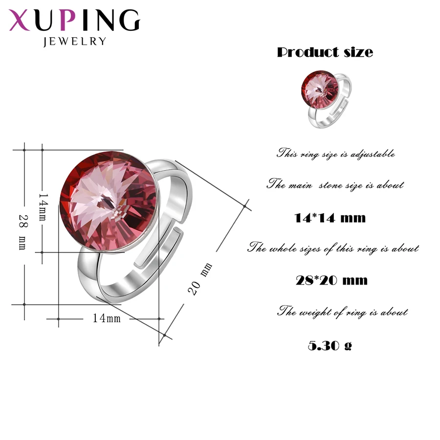 Xuping ювелирные изделия круглой формы новейшее кольцо Роскошные Кристаллы от Swarovski Мода для женщин подарок на Рождество M62-10014