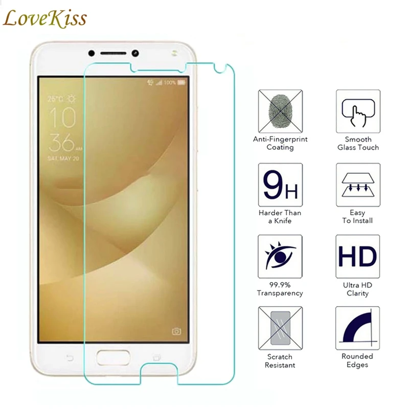 

9H Tempered Glass For Asus Zenfone 4 Max ZC554KL Max Pro Plus X00ID Case 5.5" Screen Protector Protective Guard Cover Film