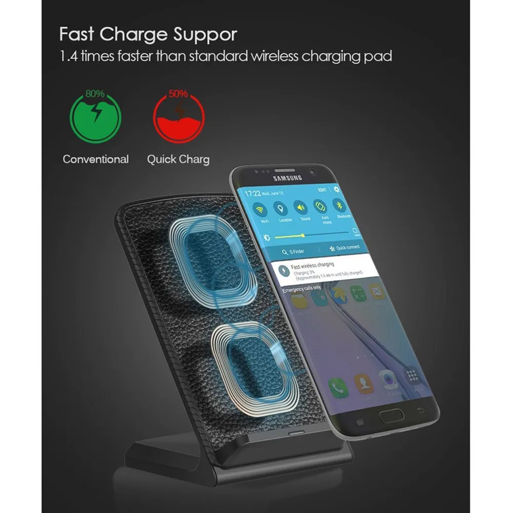Беспроводное зарядное устройство Qi для iPhone X Xr Xs MAX 8 Plus 10 Вт док станция быстрой