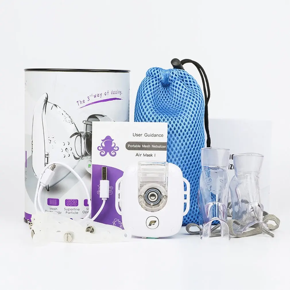 

Health Care Mini Handheld portable Inhale Nebulizer silent Ultrasonic inalador nebulizador Children Adult Rechargeable Automizer