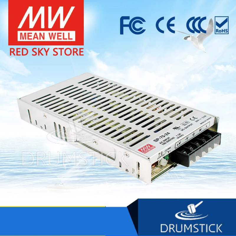 

MEAN WELL SP-75-7.5 7.5V 10A meanwell SP-75 7.5V 75W Single Output with PFC Function Power Supply