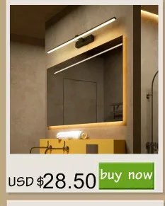 Минимализм светодиодные зеркальные светильники для передней ванной комнаты, настенные светильники для макияжа, современные алюминиевые