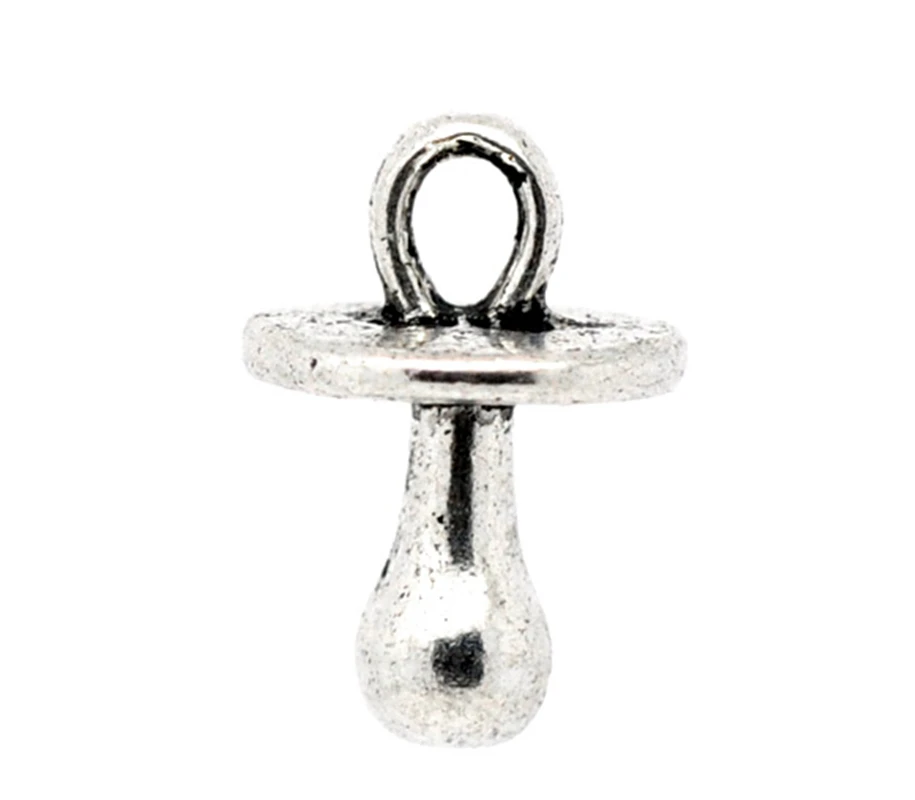 

DoreenBeads 50 Silver Tone Pacifier Charm Pendants 13x9mm (B10708), yiwu