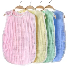 Летний Тонкий муслиновый спальный мешок для сна детский спальный мешок Кокон конверт для халат для новорожденного пижамы обертывание ткань коляска