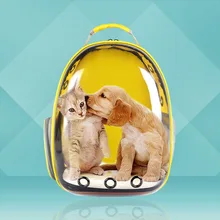 Прозрачная космическая капсула для домашних животных, дышащая сумка на плечо для кошек и собак, переносная сумка-рюкзак для переноски собак и кошек