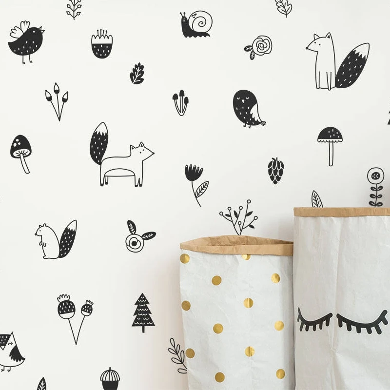 Woodland Animal Wall Decals Home Baby Room Decoration