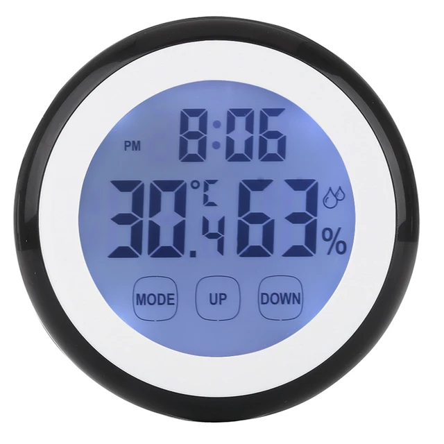 Homingdeco 9cm Small Digital Wall Clock Touch Screen Two In One