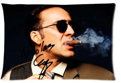 Rectangle Zippered Classic Nice Best Custom Fashion Pillow Case Two-sided Famouse Nicolas Cage Cover #P0155 | Дом и сад