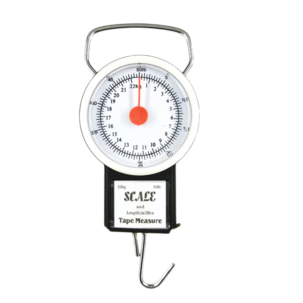 

22kg Portable Hanging Scale Balance Fish Hook Said Weighing Balance Kitchen With Measuring Tape Measure Fishing Scales