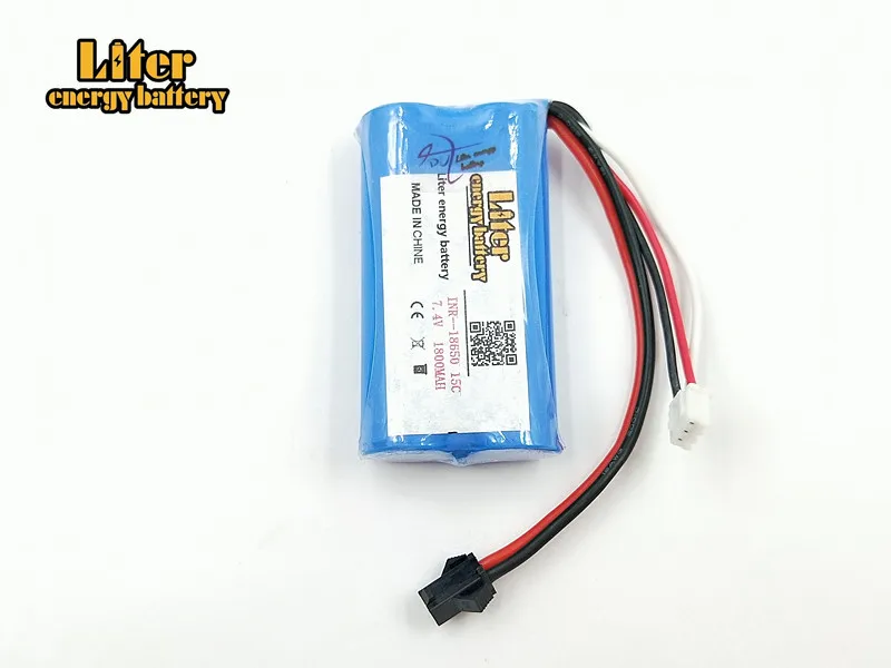 18650 литий ионная батарея 1800 мАч 7 4 В 1 2 3 шт. Lipo для Udi U12A Syma S033g Q1 Tianke H100 15C SM вилка|Перезаряжаемые батареи| |